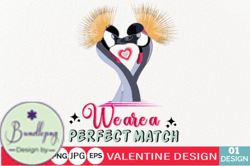 We Are a Perfect Match Valentine Crafts Design 20