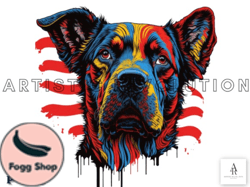Patriotic Dog American Flag Design 28
