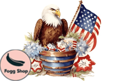 American Independence Day Eagle with Flag Design 26