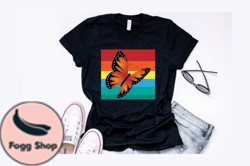Retro Vintage Butterfly T Shirt Design