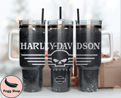 Harley 40 oz Tumbler, Harley Tumbler Wrap, Harley Davidson Logo, Design 16