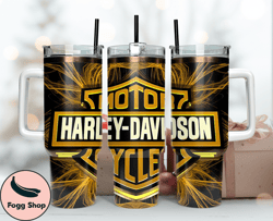 Harley 40 oz Tumbler, Harley Tumbler Wrap, Harley Davidson Logo, Design 36