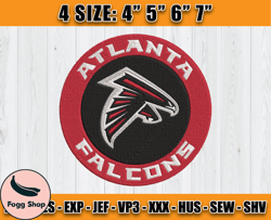 Atlanta Falcons Embroidery, NFL Falcons Embroidery, NFL Machine Embroidery Digital, 4 sizes Machine Emb Files -14-Regina