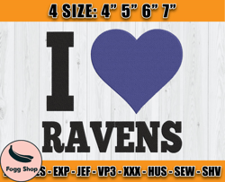Ravens Embroidery, NFL Ravens Embroidery, NFL Machine Embroidery Digital, 4 sizes Machine Emb Files - 03