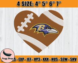 Ravens Embroidery, NFL Ravens Embroidery, NFL Machine Embroidery Digital, 4 sizes Machine Emb Files -12