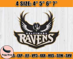 Ravens Embroidery, NFL Ravens Embroidery, NFL Machine Embroidery Digital, 4 sizes Machine Emb Files -24