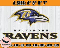 Ravens Embroidery, NFL Ravens Embroidery, NFL Machine Embroidery Digital, 4 sizes Machine Emb Files -26