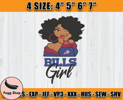 Buffalo Bills Embroidery, Betty Boop Embroidery, NFL Machine Embroidery Digital, 4 sizes Machine Emb Files -06