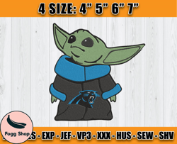 Panthers Embroidery, Baby Yoda Embroidery, NFL Machine Embroidery Digital, 4 sizes Machine Emb Files -28 Colditz