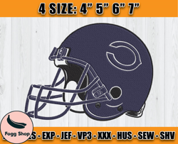 Chicago Bears Embroidery, NFL Chicago Bears Embroidery, NFL Machine Embroidery Digital, 4 sizes Machine Emb Files - 03 C