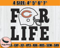 Chicago Bears Embroidery, NFL Chicago Bears Embroidery, NFL Machine Embroidery Digital, 4 sizes Machine Emb Files -10 Co