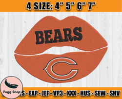Chicago Bears Embroidery, NFL Girls Embroidery, NFL Machine Embroidery Digital, 4 sizes Machine Emb Files -12 Colditz