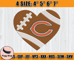 Chicago Bears Embroidery, NFL Girls Embroidery, NFL Machine Embroidery Digital, 4 sizes Machine Emb Files -14 Colditz