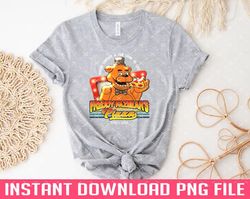 Retro Freddy Fazbears Pizza 1983 PNG files for sublimation