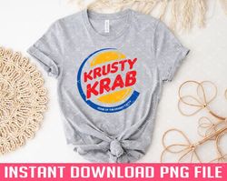 Krusty Krab PNG files for sublimation