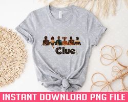 Vintage Style Clue Movie PNG files for sublimation