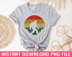 Bigfoot Retro Sunset PNG files for sublimation