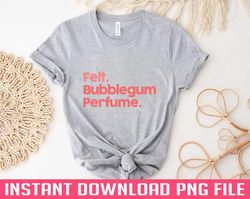 Felt Bubblegum Perfume 80s Aesthetic Design PNG Download