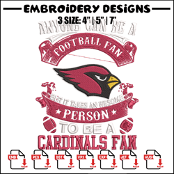 Arizona Cardinals Fan embroidery design, Cardinals embroidery, NFL embroidery, sport embroidery, embroidery design.