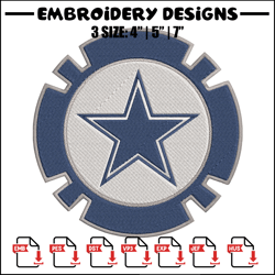 Dallas Cowboys Poker Chip Ball embroidery design, Dallas Cowboys embroidery, NFL embroidery, logo sport embroidery.