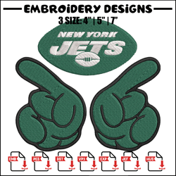 Foam Finger New York Jets embroidery design, Jets embroidery, NFL embroidery, sport embroidery, embroidery design.
