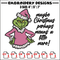 Grinch chrismas Embroidery Design, Grinch Embroidery, Embroidery File, Chrismas Embroidery, Anime shirt,Digital download