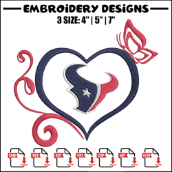 Heart Houston Texans embroidery design, Texans embroidery, NFL embroidery, sport embroidery, embroidery design. (2)