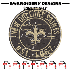 New Orleans Saints Token embroidery design, New Orleans Saints embroidery, NFL embroidery, logo sport embroidery.