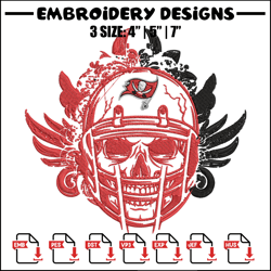 Tampa Bay Buccaneers skull embroidery design, Buccaneers embroidery, NFL embroidery, sport embroidery, embroidery design