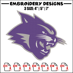 ACU Wildcats mascot embroidery design, NCAA embroidery, Sport embroidery,logo sport embroidery, Embroidery design