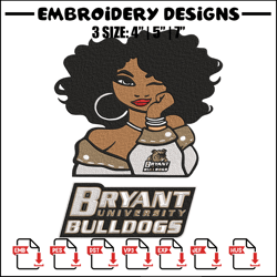 Bryant Bulldogs girl embroidery design, NCAA embroidery, Embroidery design, Logo sport embroidery,Sport embroidery