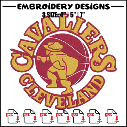 Cleveland Cavaliers logo embroidery design, NBA embroidery, Sport embroidery,Embroidery design,Logo sport embroidery.