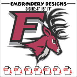 Fairfield Stags logo embroidery design, NCAA embroidery, Sport embroidery,Embroidery design,Logo sport embroidery