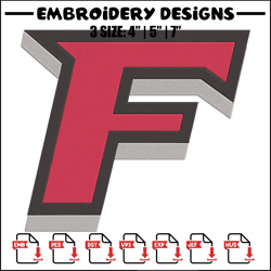 Fairfield University logo embroidery design, NCAA embroidery, Sport embroidery,Logo sport embroidery,Embroidery design