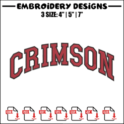 Harvard Crimson logo embroidery design, NCAA embroidery, Sport embroidery, logo sport embroidery, Embroidery design