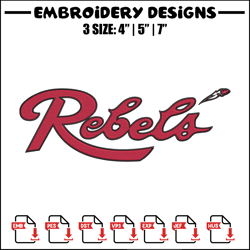 UNLV Rebels logo embroidery design, NCAA embroidery,Sport embroidery,Logo sport embroidery,Embroidery design