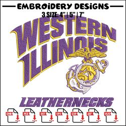 Western Illinois logo embroidery design, NCAA embroidery, Sport embroidery, logo sport embroidery, Embroidery design