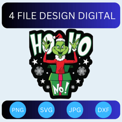 The Grinch Ho Ho Svg, Grinch Png, The Grinch Svg, Grinch Hand Svg, Grinch Face Png File Cut Digital Download