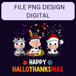 Happy Hallothanksmas Png, Coffee Cups Png, Thankful Png, Fall Vibes Png, Hello Fall Png, Turkey Png Digital Download