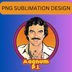 Magnum PI Retro 80s Aesthetic Png Sublimation Design Download