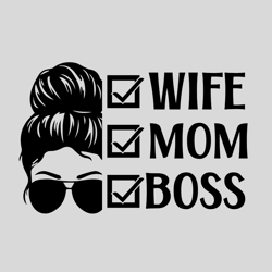 Wife mom Boss png sublimation design download, Boss life png, Business mom png, mom life png, western boss png