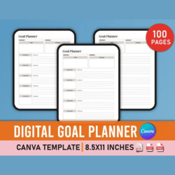 Goal Planner BUNDLE, 2024 Goals Tracker, Goal Planner Digital