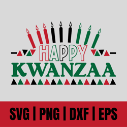 Happy Kwanzaa SVG | Principles Of Kwanzaa SVG | African Heritage Holiday | Cricut Cut Files | African American holiday