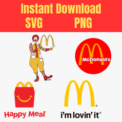 McDonald's logos SVG, i'm lovin' it. Old and new logos svg, mcdonalds png, Instant Download, Ronald Mcdonalds, Logos Svg