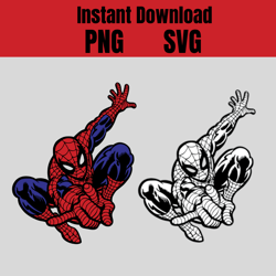 Spiderman SVG, Spiderman Clipart, Spiderman Shirt Clip Art, Spiderman Digital Download, Instant Download