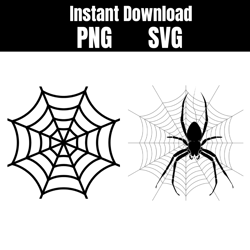 Spider Web SVG, Scary Spider SVG, Digital Download, Instant Download, spider man web png, Spider web png