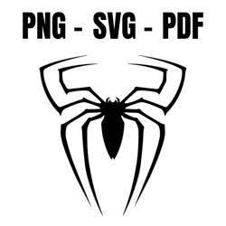 Spiderman Logo, Spider SVG, PNG, PDF, Download File for vinyl decal, cut files, cricut, silhouette, scrapbooking