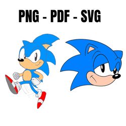 Sonic the Hedgehog SVG, Sonic SVG, Layered Sonic SVG, Sonic Face Svg, Digital Download, Instant Download