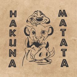 Lion king Hakuna Matata SVG, Lion king svg, lion king clipart png, simba svg, files for cricut, hakuna matata shirt svg