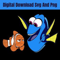 Dory svg, finding nemo svg, dory clipart, dory png, cutting file for cricut silhouette, printable, INSTANT DOWNLOAD